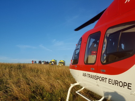 Po páde zo štvorkolky pomáhali dieťaťu leteckí záchranári