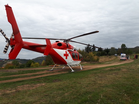 V Banskej Štiavnici zasahoval záchranársky vrtuľník