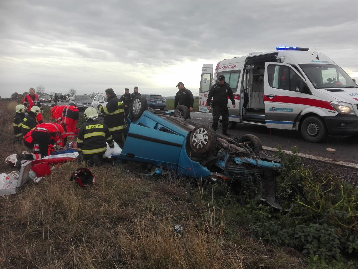 Dopravná nehoda medzi Sencom a Viničným