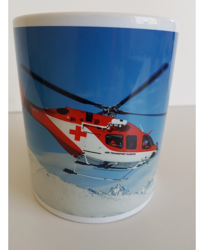 Hrnček s fotografiou vrtuľníka Bell 429 č. 2